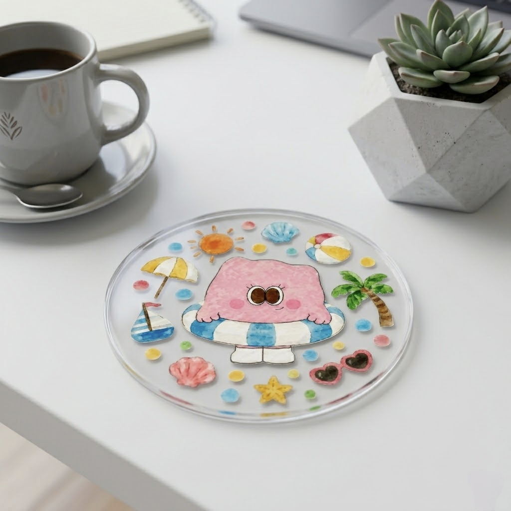 Acrylic Coaster — custom toy product by Genki Custom Toyverse