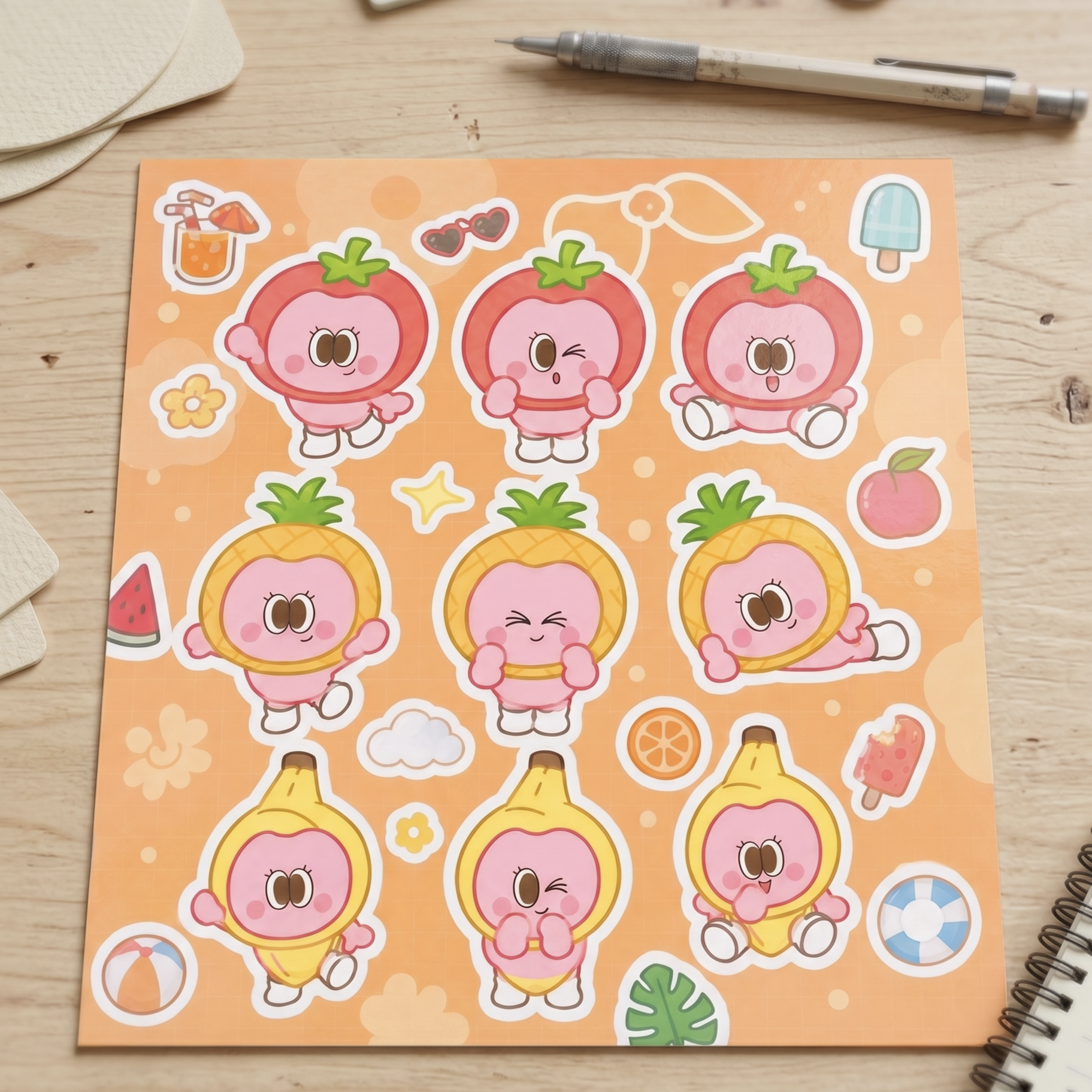 Half-Cut Coated Paper Sticker — custom toy product by Genki Custom Toyverse