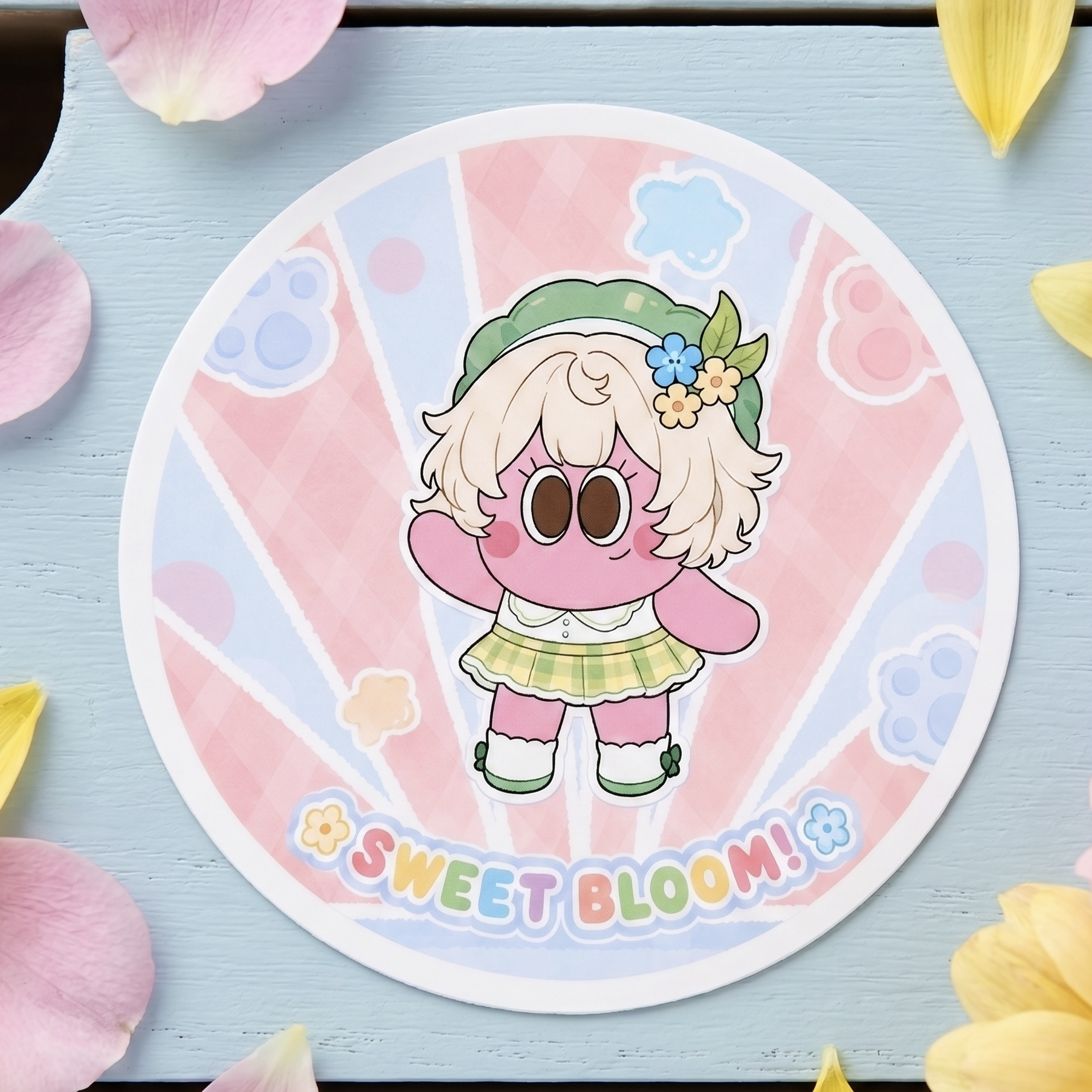 Round Full-Cut Coated Paper Sticker — custom toy product by Genki Custom Toyverse