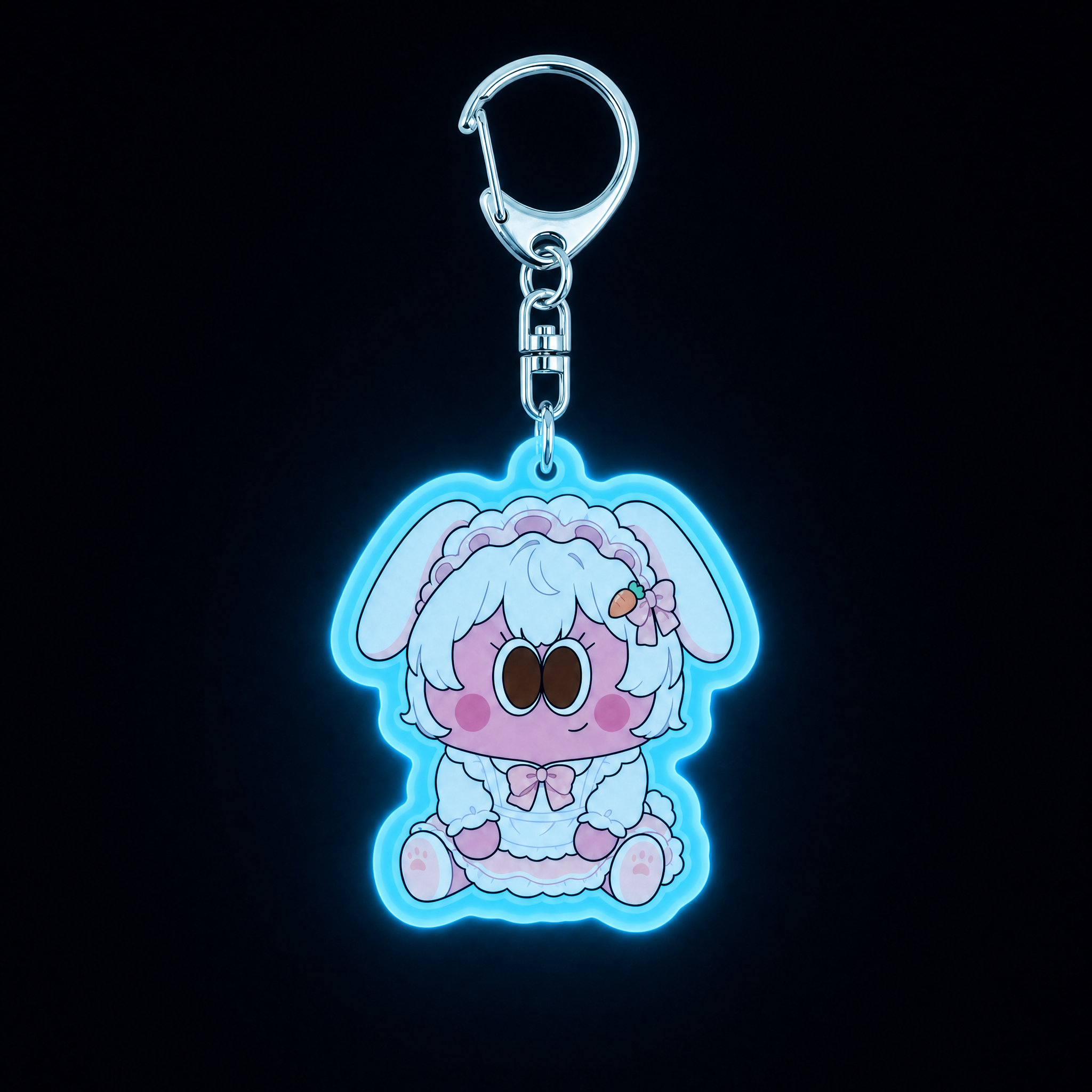 Glow-in-the-Dark Acrylic Keychain — custom toy product by Genki Custom Toyverse